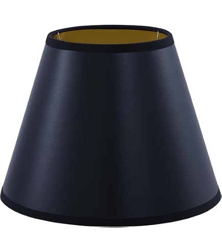Aspen Creative 56052 Empire Uno Lamp Shade in Black with Gold
