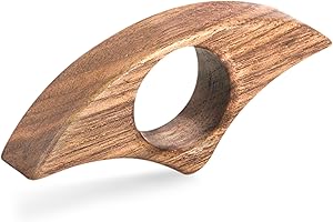 WACANTIC Walnut Adorable Book Page Holder, Smooth Finish Wood Book Holder for Reading, Ideal Book Reader Gifts, Book Worm Gifts for Women, Thumb Book Page Holder - for Book Lovers & Literary Gifts (Large)