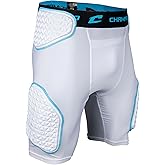 Champro Bull Rush 5-Pad Girdle Adult Medium White, Optic Blue