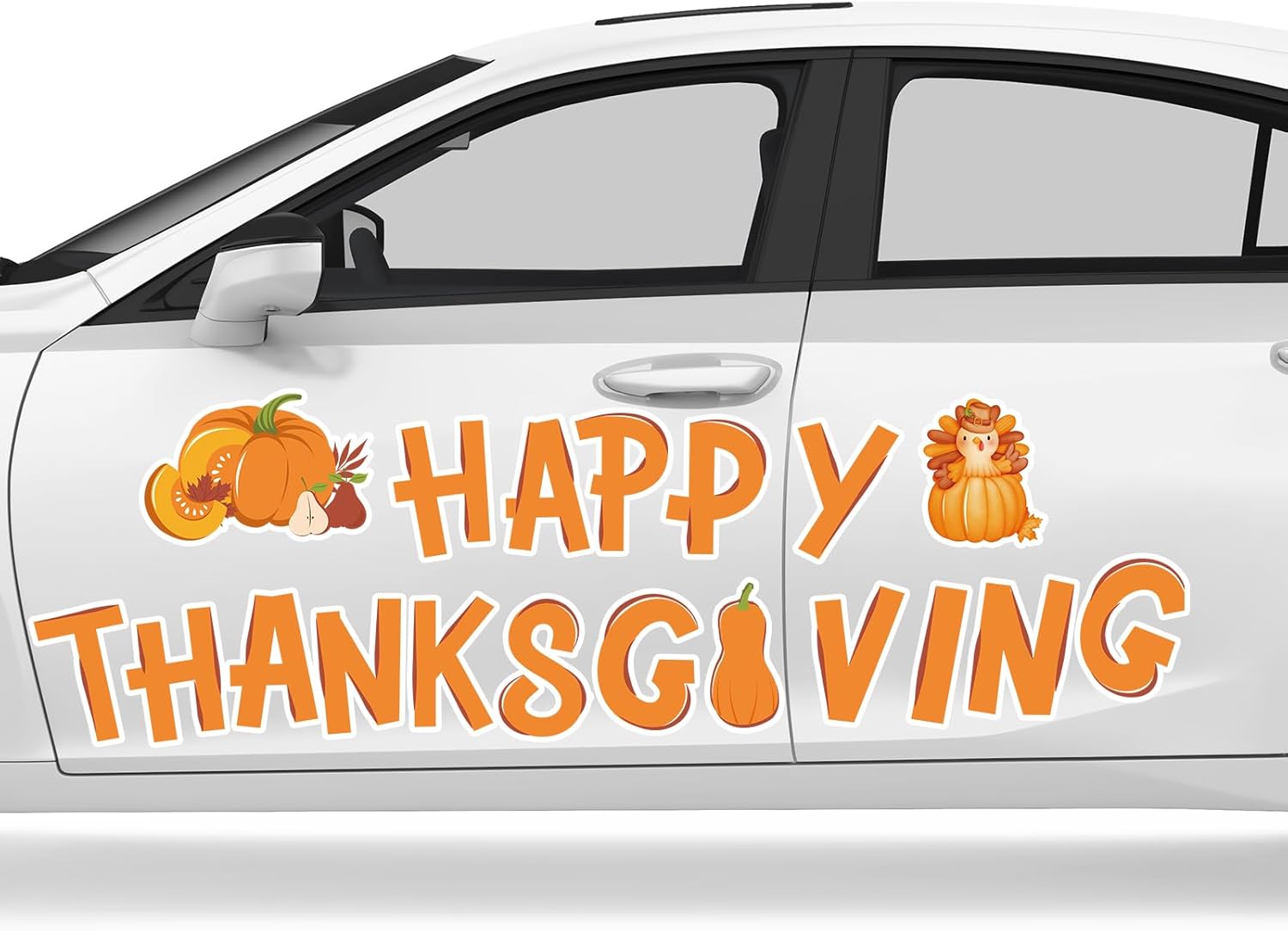 Garage Door Decorations - Trgowaul Thanksgiving Refrigerator/Car Magnets Car Door Decorations, Thanksgiving Holidays Magnetic Stickers for Car Parade, Fall Magnetic Stickers Turkey Maple Leaf Pumpkin Autumn Garage Door Magnets