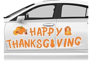 Trgowaul Thanksgiving Refrigerator/Car Magnets Car Door Decorations, Thanksgiving Holidays Magnetic Stickers for Car Parade, Fall Magnetic Stickers Turkey Maple Leaf Pumpkin Autumn Garage Door Magnets