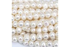 Tacool Natural Genuine Freshwater Cultured Pearl Potato 8-9mm Jewelry Making Loose Beads