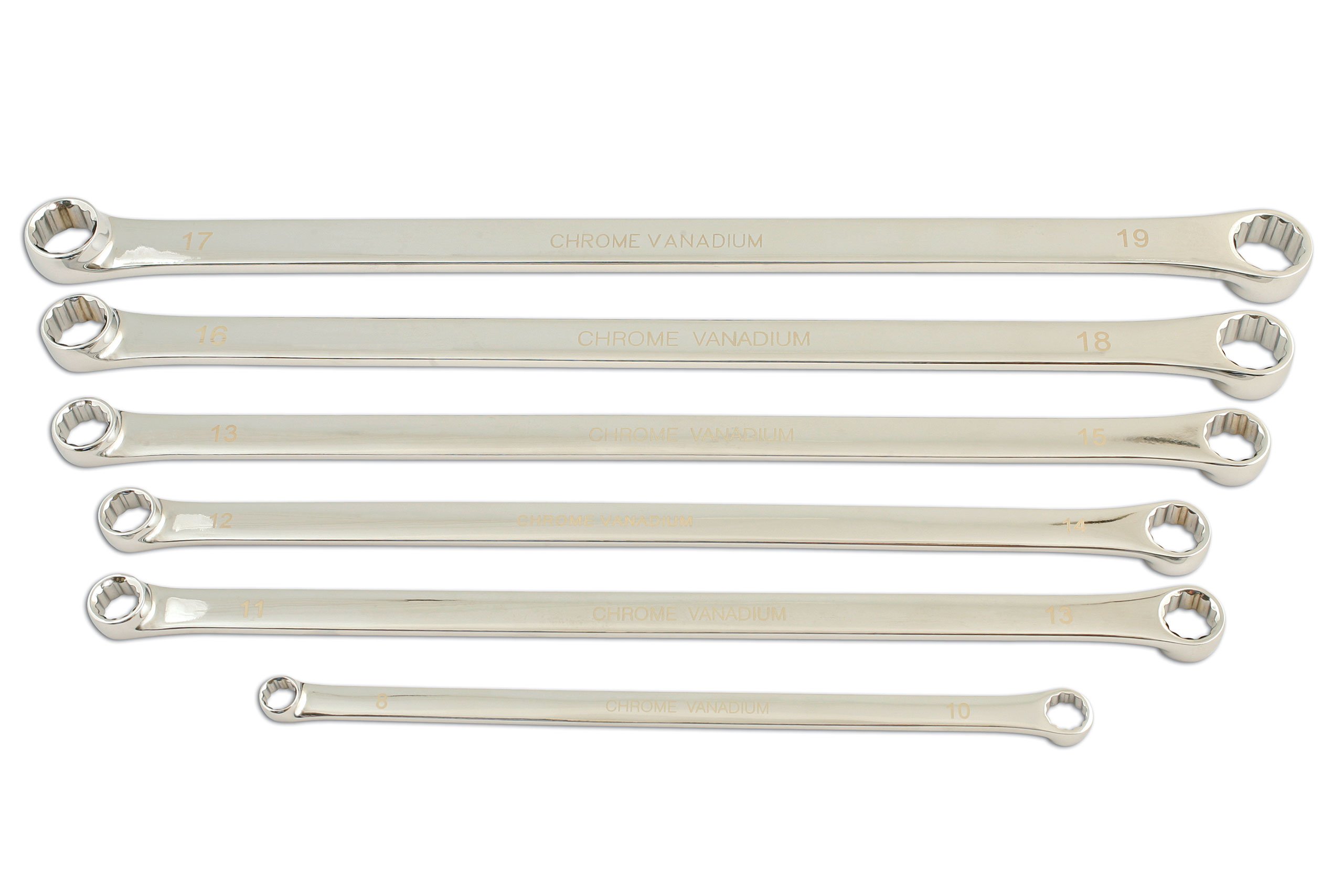 Laser 5672 Extra Long Ring Spanner Set 6pc