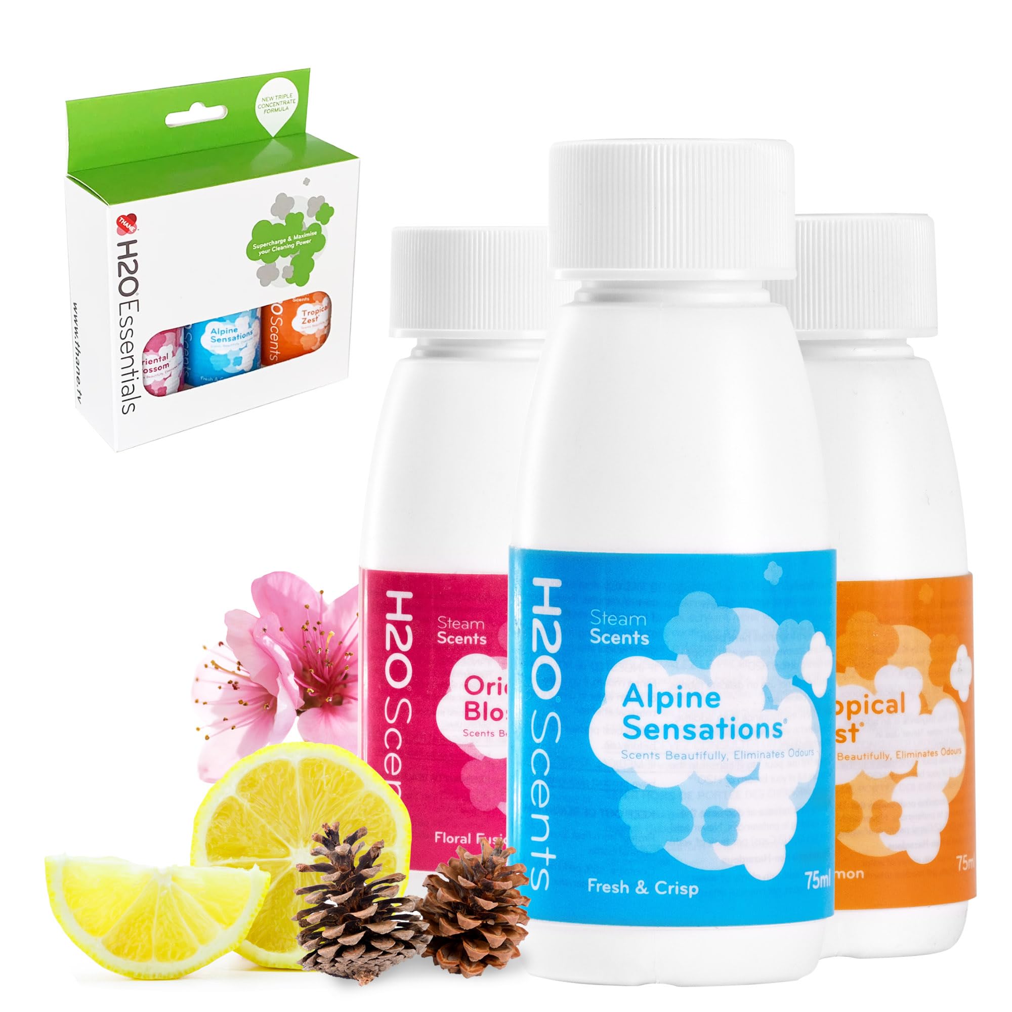 H2O Steam Cleaner Detergent Scents - Pack of 3, Mixed Pack