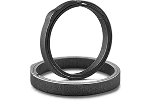 TISUR Titanium Key Ring,Elegant Quick Release Side Pushing Split Rings Kit for Keychains,Heavy Duty Keyring for Dog Tag