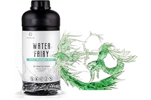 RI RESIONE RESIONE Water-Washable 3D Printer Resin – Aqua Green, 1kg – Refreshing, High-Speed Clear Resin with Excellent Fluidity, Simple Water Wash & Low-Odor Formula