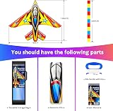 HONBO Airplane Jet Kite for Kids and Adults Beginner Kite with Handle and String view 5