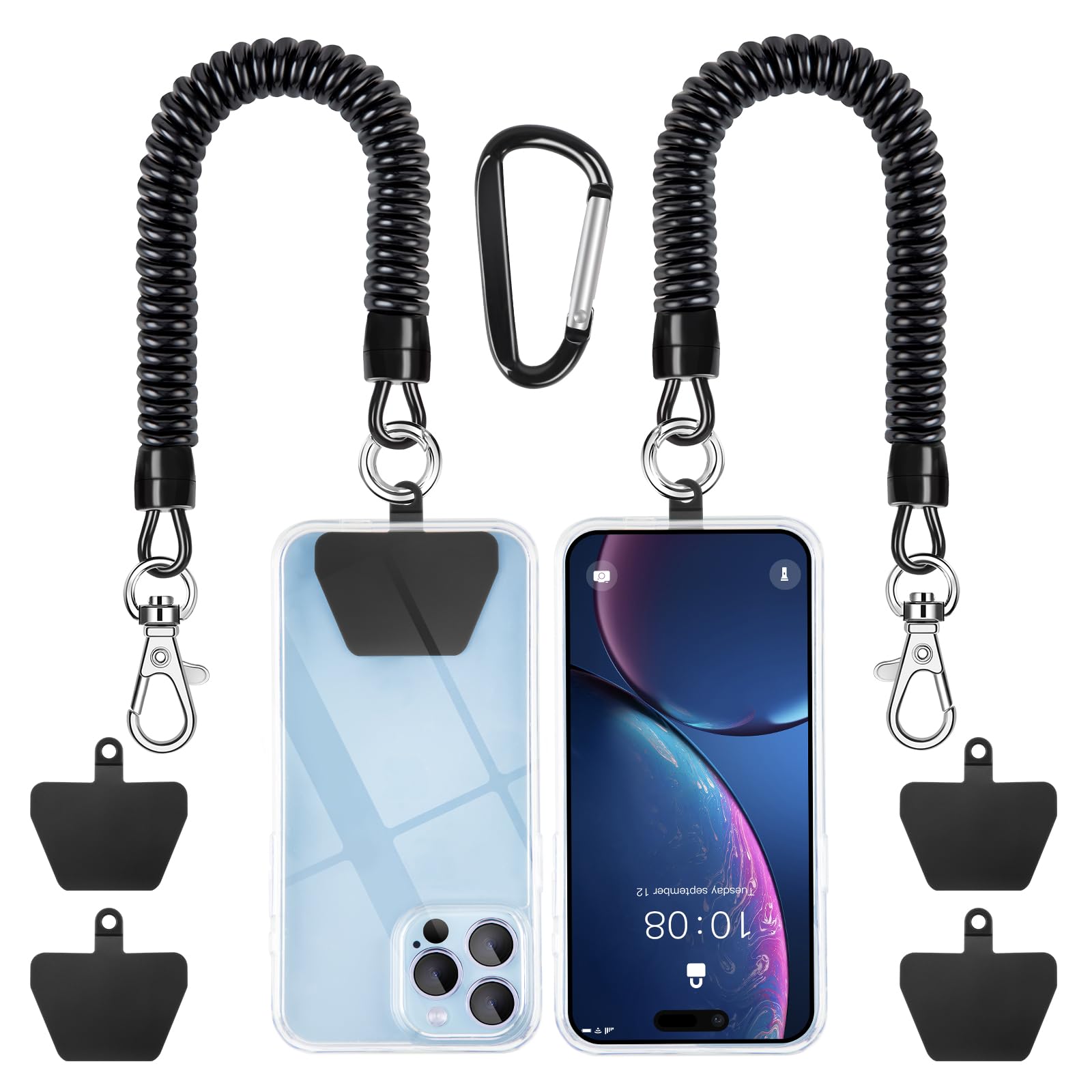 SHANSHUI Phone Lanyard, Cell Phone Tether Pads Anti Theft Strap Leash Compatible with iPhone & All Smartphones in Full-cover Cases Outdoor Accessory for Cycling, Fishing, Climbing, Skiing, Hiking