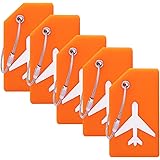 5Pack Silicone Luggage Tag with Name ID Card Perfect to Quickly Spot Luggage Suitcase by Ovener