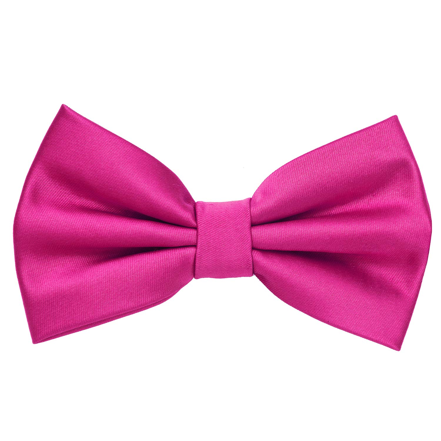 MASADA bow tie magenta - men's accessory in silk-look, continuously adjustable, handmade with hook closure - 12 x 6 cm