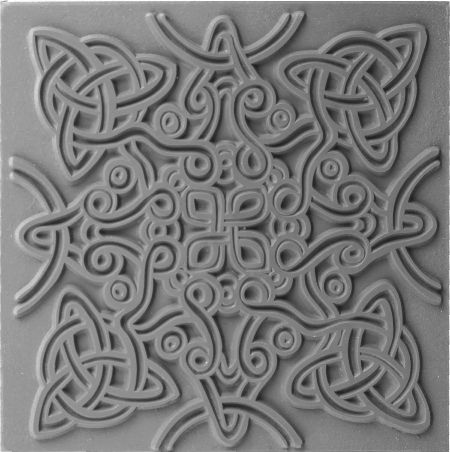 CERNIT CE95023C - Texture Plates for Modelling Clay - Creative Support in Rubber, Polymer Clay - Effects and reliefs Celtic Knot - Format 9x9 cm - DIY — image 1