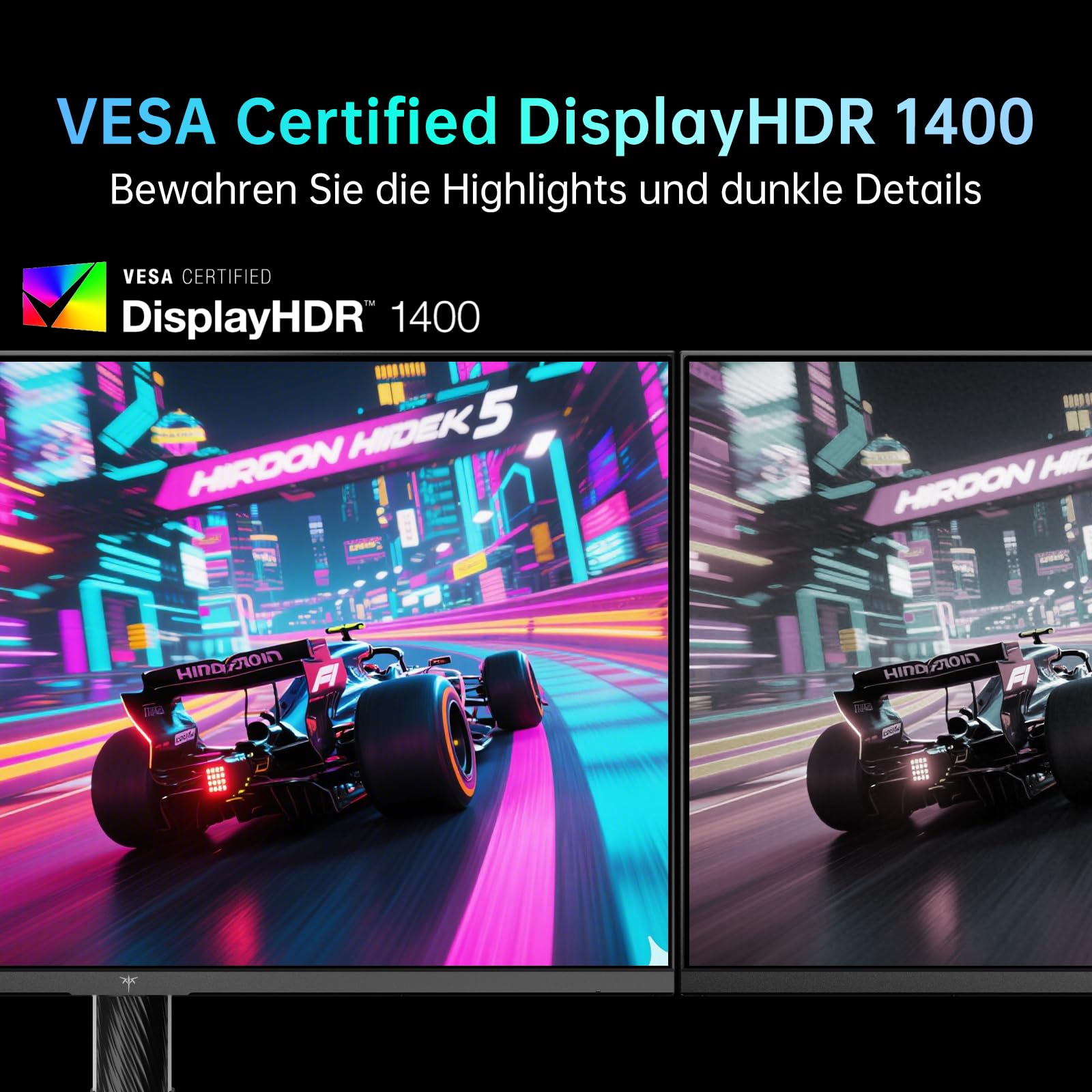 KTC 27 Zoll Mini LED Gaming Monitor, QHD 2560×1440 180Hz, HVA Panel, HDR1400, 5000:1 Kontrast, 1ms, Quantum Dot, 99% sRGB, 96% DCI-P3, Adaptive Sync, HDMI 2.0, DP1.4, VESA 100×100mm, Weiß, M27T6 6