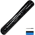 LZLRUN Forged Matte Carbon Fiber Black Vinyl Wrap Roll Air Release Sticker Sheet Film DIY Decal Car Auto Vehicle Morotcycle Self Adhesive (1inch x 30ft,Gloss Black)