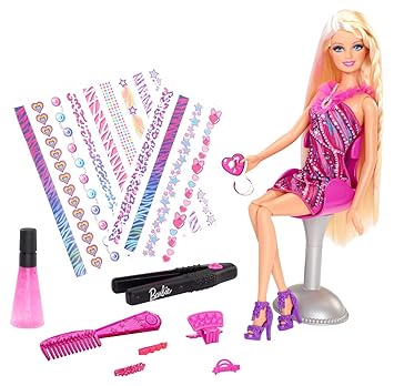 Buy Barbie Hair Tattoo Doll Pack Of 1 5 6 Year Online At Low