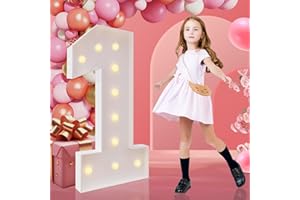 HONINDA Marquee Numbers, 3FT Marquee Light up Numbers,LED Light Up Number 1 - DIY Party decorations, elevate your events with marquee letters 3 feet tall, perfect for Party, Birthday, Baby Shower