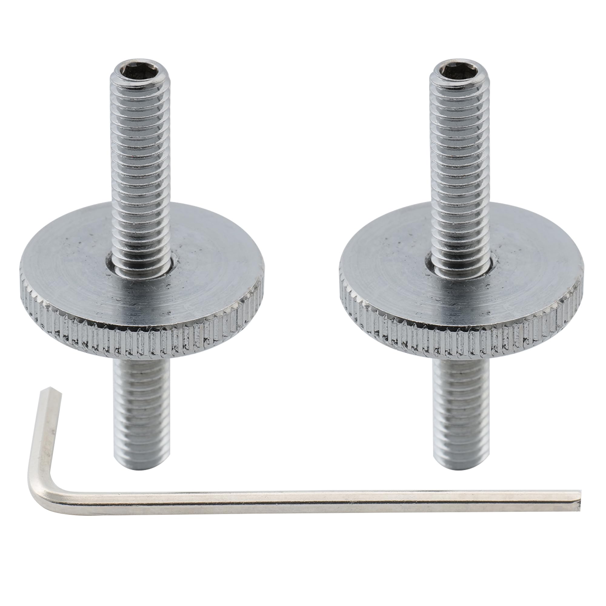 Musiclily Pro Metric Sized M4 ABR-1 Tune-o-matic Bridge Posts and Thumbwheels for Epiphone Les Paul Style Guitar, Chrome (Set of 2)