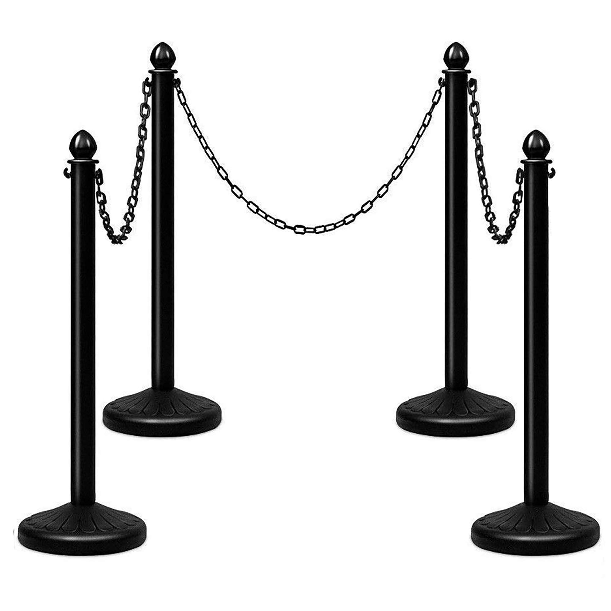 Buy Reliancer 4 Pack Plastic Stanchions Set w/3PCS 40" Link Chain Safe
