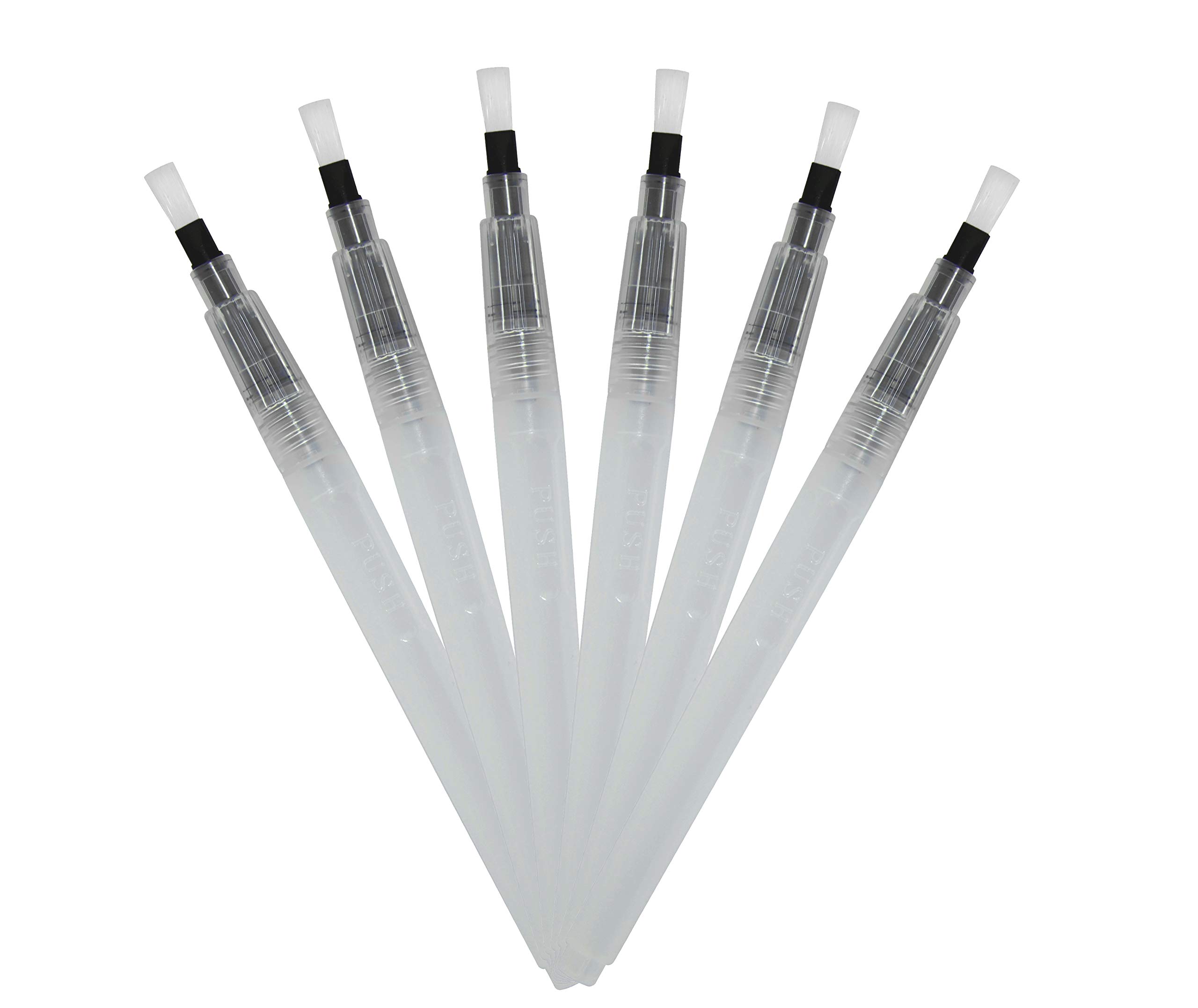 GRAPH'IT FII'IT Set of 6 Flat Brushes 10 ml Tank, Transparent, Medium, Pieces