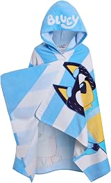 Bluey Hooded Towel Poncho 100% Cotton Kids Beach Bath Swiming Wrap view 6