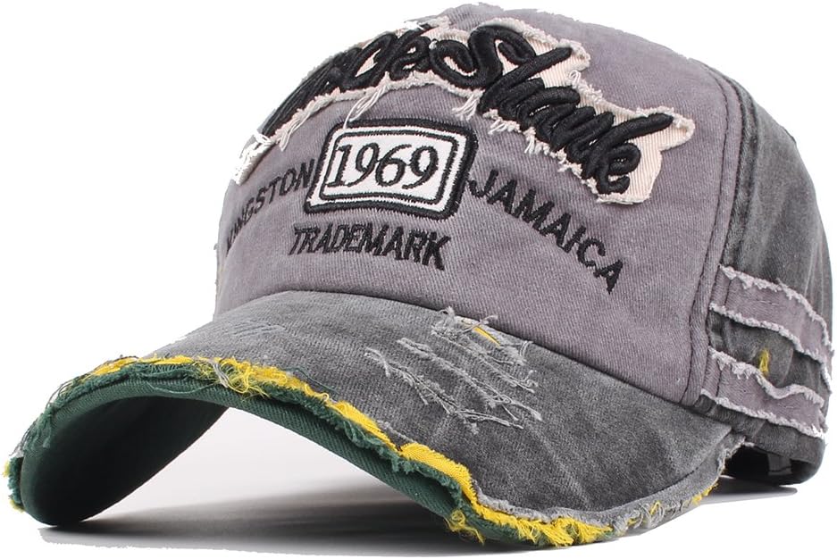 Vankerful Washed Cotton Baseball Caps Adjustable Snapback Embroidered Trucker Hat