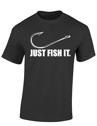 T-Shirt: Just Fish It - Geschenk für Angler - Anglerbekleidung Herren - Angelkleidung Männer - Petri Heil - Angel - Anglerin 