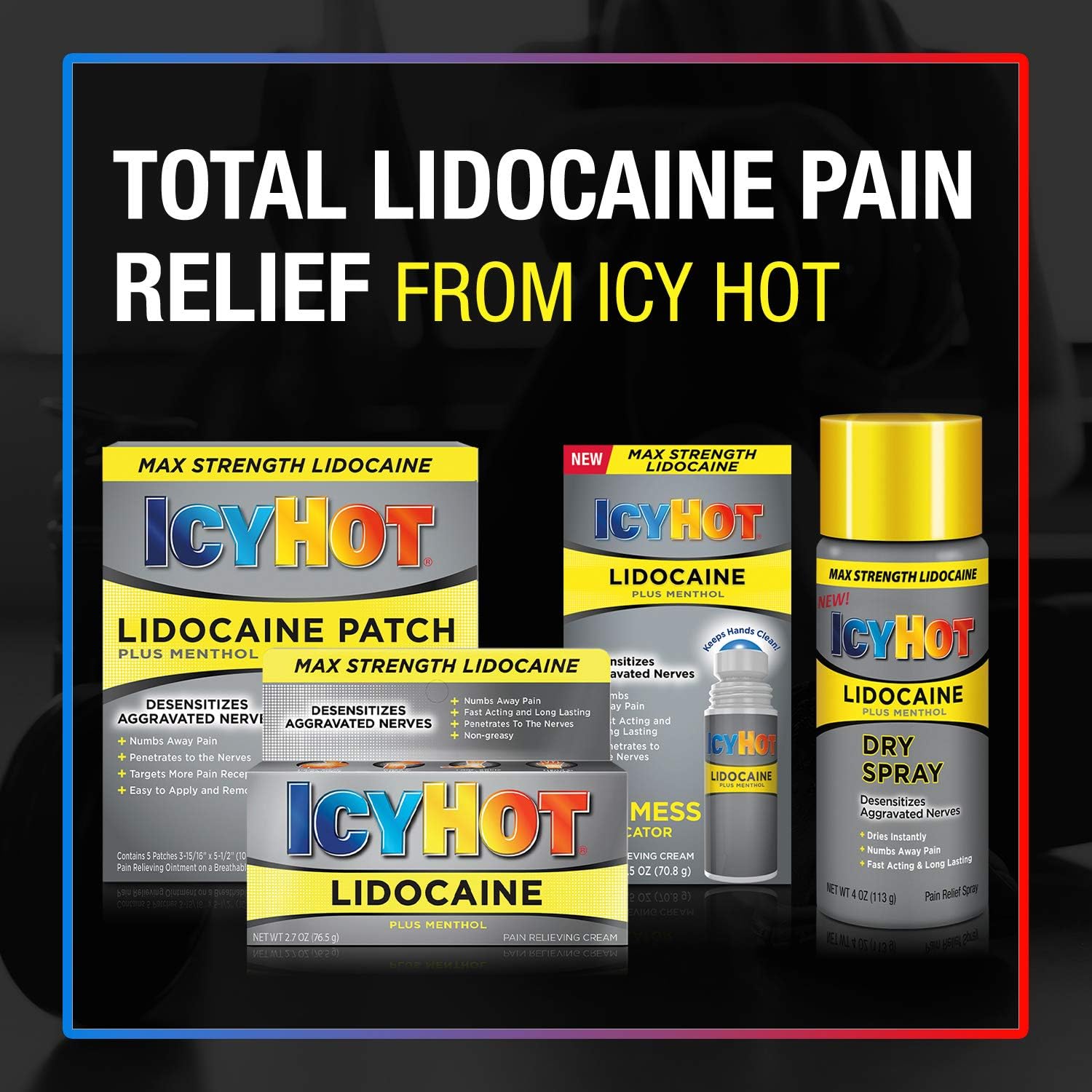Icy Hot Max Strength Pain Relief Spray with Lidocaine Plus Menthol, 4 Ounces: Health & Personal Care