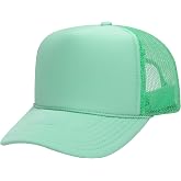 OTTO Polyester Foam Front 5 Panel High Crown Mesh Back Trucker Hats in 97, Bulk, Wholesale