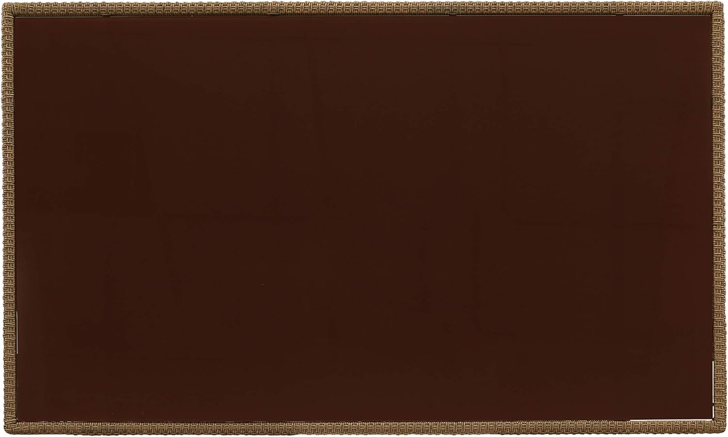 East West Furniture OSOS502A 5Pc Outdoor Brown Wicker Dining Set Includes a Patio Table and 4 Balcony Backyard Armchair with Linen Fabric Cushion: Furniture & Decor