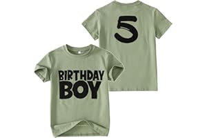 AG AGUU Birthday Boy Shirts 1-10 Years Old Birthday T-Shirt Kids Toddler Baby Boys Birthday Tees Party Outfits Tops