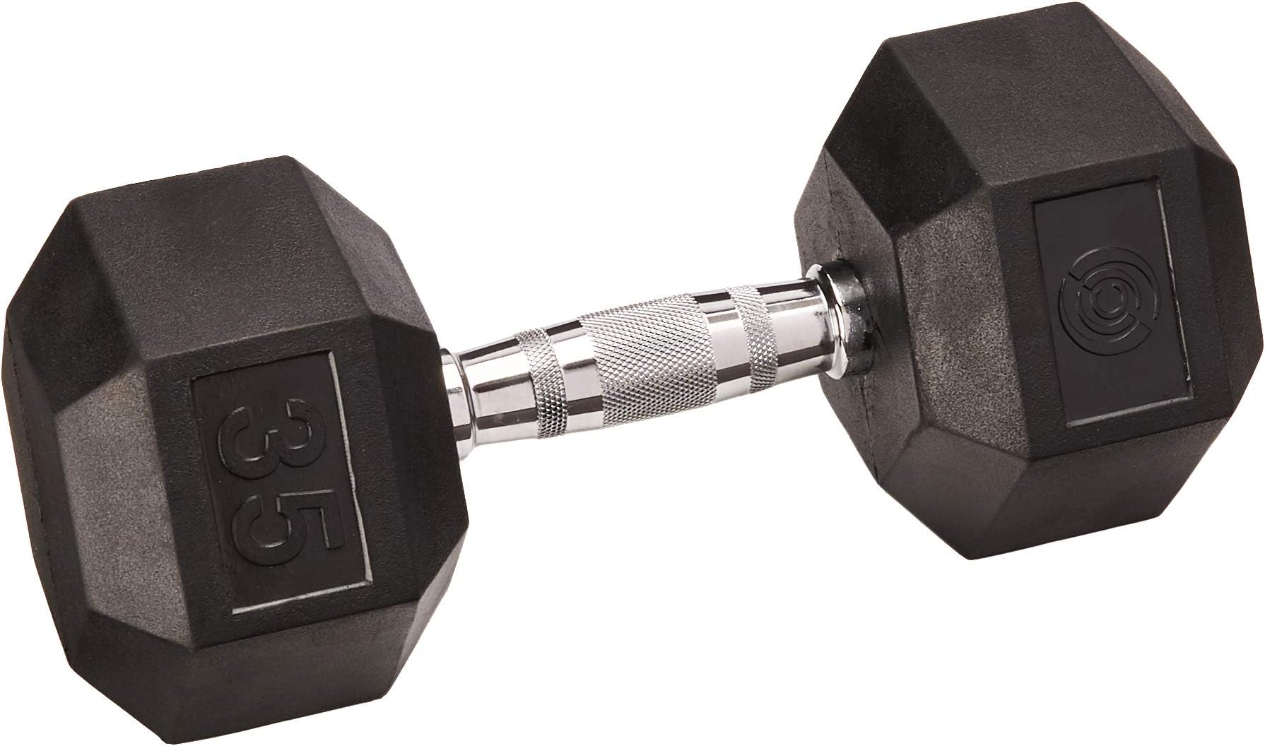 Champion Rubber Encased Solid Hex Dumbbell