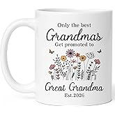 Nestura Promoted To Great Grandma Mug 2026 - Best Great Grandma Gifts for Pregnancy Announcement - Christmas, Birthday, Mothers Day Gifts for New Great Grandmother To Be