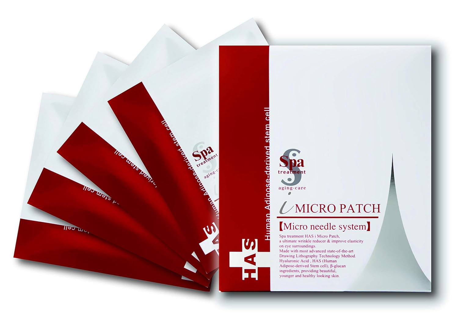 Spa Treatment HAS iMicro Patch, Micro Needle Patches with HAS (Human Adipose-derived Stem cell extract) for Your Under Eye 2 x 4 set (8 pieces)