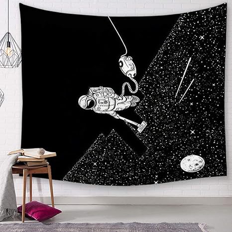 Tapices Tapiz Colgante De Pared, Astronauta Esquema Abstracto Boceto