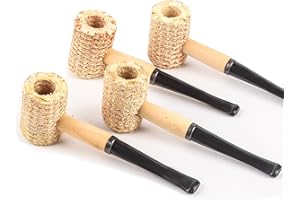 Tobacco Pipes, VOVCIG 4 Set Corn Shaped Cigar Pipes for Smoking(4 Pipes, Straight Type)