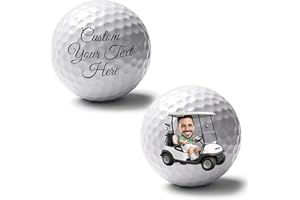 Personalized Golf Balls with Logo or Photo - Custom & Funny Golf Gifts for Men - Unique Gift for Dad, Husband, Golfer - Monog