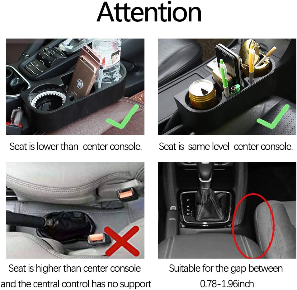 Heart Horse Cup Holder Portable Multifunction Vehicle Seat Cup Cell Phone Drinks Holder Box Car Interior Organizer (Black): Automotive