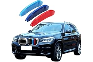 VaisbyTown Automotive Grille Inserts for BMW X3 G01 2018-2021 X4 G02 2019-2021(NOT for AWD) 7 Grilles, Front Grill Accessories