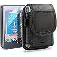 Encased Flip Phone Belt Holder - Designed for Samsung Galaxy Z Flip-5 and Z Flip-6, (Ultra Durable) Ballistic Nylon Holster with Steel Clip (Case Compatible Pouch)