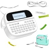Vixic Label Maker Waterproof-Labels, Label Maker Machine with-Tape, Rechargeable Label Makers Printer Portable, M950 Backlit Labeler with Keyboard Support Bluetooth for Home Office Kids School Items