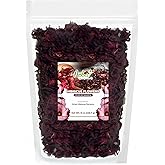 Dried Hibiscus Flowers perfect for Tea, Flor de Jamaica, Whole Flowers and Petals, 8oz by Aoba