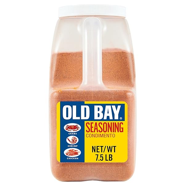 OLD BAY SEASONING, 7.5 LB – ONE 7.5 POUND CONTAINER OF OLD BAY ALL-PURPOSE SEAFOOD SEASONING, PERFECT FOR CRABS, SHRIMP, CHICKEN, CHOWDER, PIZZA, FRIES AND MORE