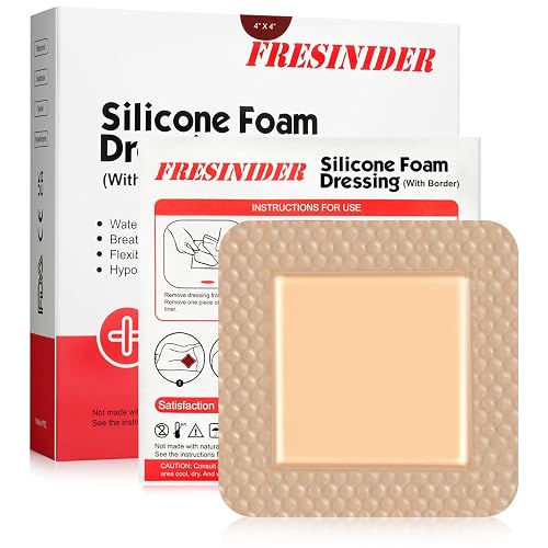 FRESINIDER Silicone Foam Dressing with Adhesive Border – Wound Dressing ...