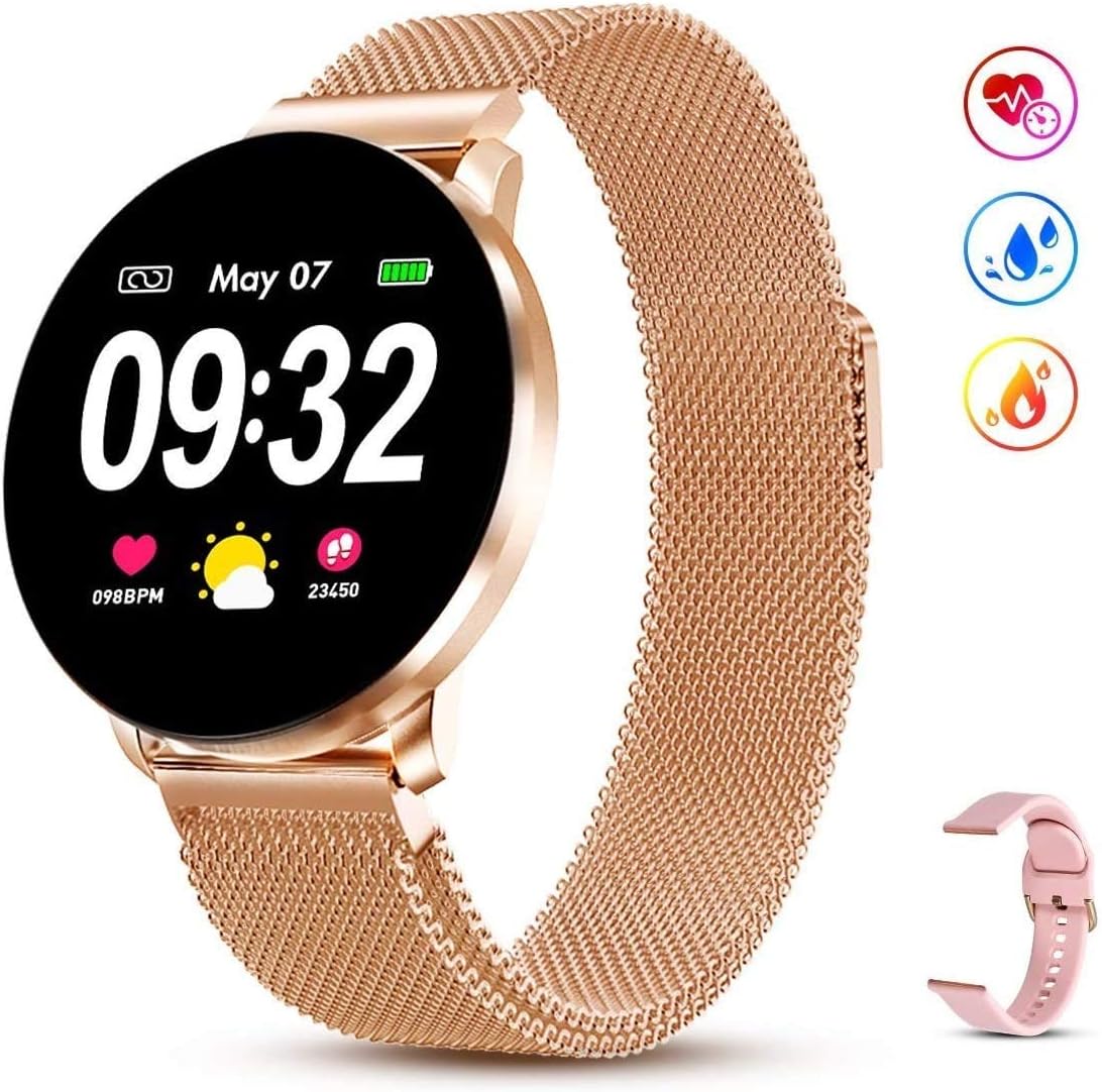 Smart Watch GOKOO for Men Women Fitness Activity Tracker Watch with All-Day Heart Rate Blood Pressure Monitor Sleep Tracker Waterproof Calorie Counter Step Stopwatch Pedometer Sport Smartwatch