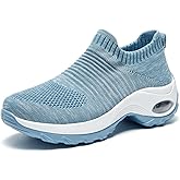 Women's Walking Shoes Sock Sneakers - Mesh Slip On Air Cushion Lady Girls Modern Jazz Dance Easy Shoes Platform Loafers