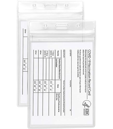 Amazon.com : 10 Pack CDC Vaccination Card Holder Immunization Record Vaccine  Card Protector 3x4 Sleeve Covid Shot Card Protector Cover Clear Vinyl Plastic  Sleeve with Waterproof Resealable Zip : Office Products