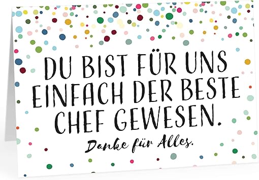 Grosse Abschiedskarte Xxl A4 Konfetti Look Modern Personlich Mit Umschlag Edle Design Klappkarte Rente Pension Ruhestand Verabschiedung Letzter Arbeitstag Gruss Karte Fur Den Chef Amazon De Burobedarf Schreibwaren