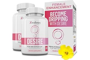 Zealous Nutrition Desire Female Enhancement Pills – 5X Natural Mood Booster for Women - Increase Energy, Vitality, PMS and Menopause Relief - Epimedium, Dong Quai, Ginseng, Ashwagandha (2 Pack)