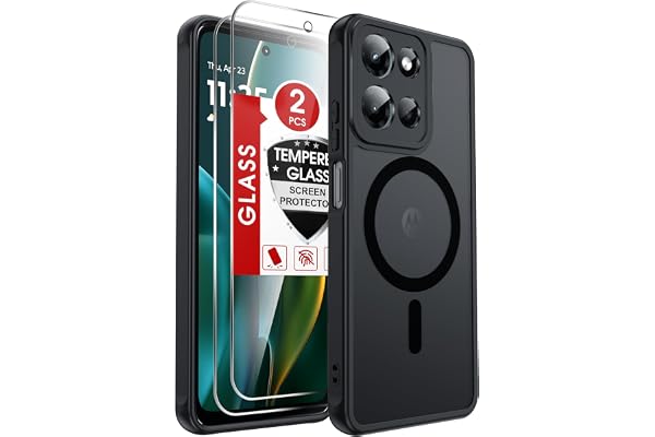 LeYi for Motorola Moto G-Play-2026 Case: Moto G 2025/2026 Case [Mag-Safe Fit] with 2X Screen Protector & Raised Camera Guard,