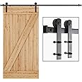 SMARTSTANDARD 8ft Heavy Duty Sturdy Sliding Barn Door Hardware Kit - Smoothly and Quietly -Easy to Install -Includes Step by 
