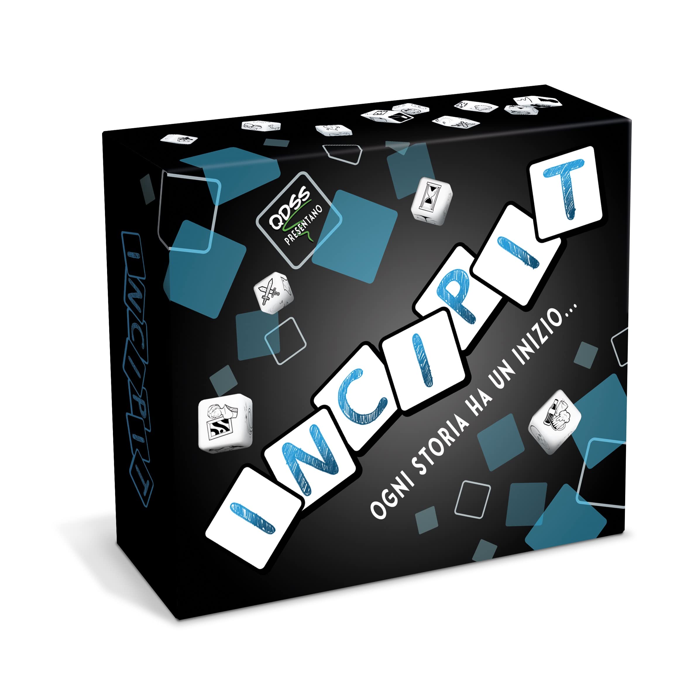 Asmodee - Incipit - Dice Game with Quei Due App on the Server (QDSS), 2+ Players, 6+ Years, Italian Edition